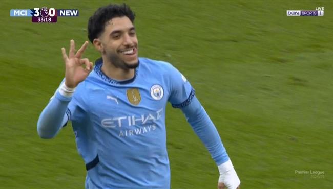 هاتريك عمر مرموش في مباراة مانشستر سيتي ونيوكاسل بالدوري الانجليزي