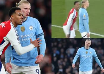 جابرييل يرد الصفعة لـ هالاند في مباراة آرسنال ومانشستر سيتي بـ الدوري الإنجليزي