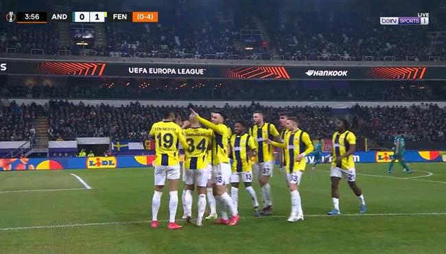 اهداف مباراة فناربخشه واندرلخت 2 2 الدوري الاوروبي