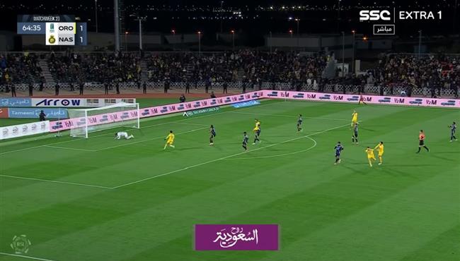 اهداف مباراة النصر والعروبة 1 2 الدوري السعودي