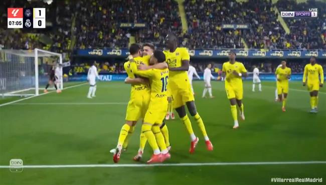 هدف فياريال الاول في مرمي ريال مدريد بالدوري الاسباني