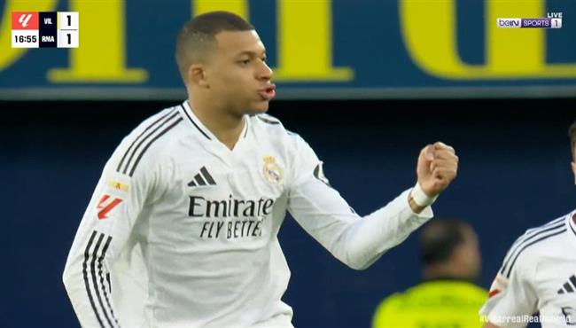 هدف مبابي الاول في مرمي فياريال بالدوري الاسباني