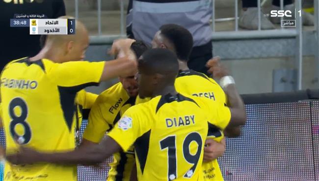 اهداف مباراة الاتحاد والاخدود 1 1 الدوري السعودي
