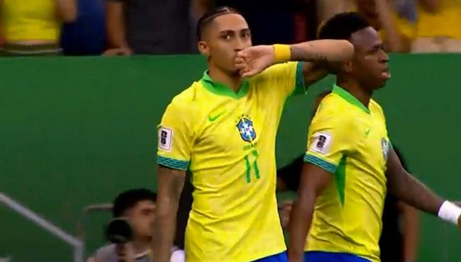 هدف رافينيا في مرمي كولومبيا بتصفيات كاس العالم