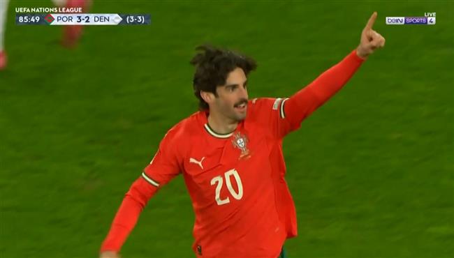 هدف البرتغال الثالث الرائع في مرمي الدنمارك بدوري الامم الاوروبيه