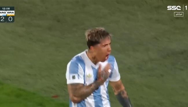 هدف انزو فيرنانديز في مرمي البرازيل بتصفيات كأس العالم