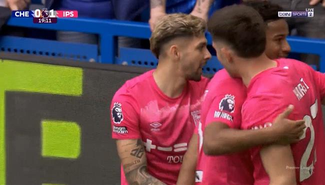 هدف ابسويتش تاون الاول في مرمي تشيلسي بالدوري الانجليزي