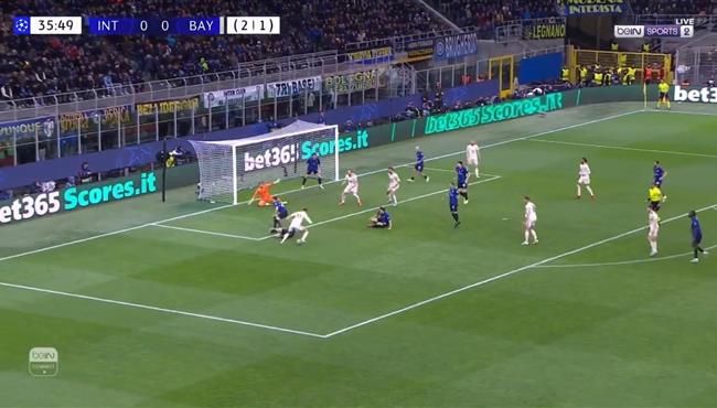 ساني يتلاعب بمدافعي انتر ميلان ويهدر هدف محقق لبايرن ميونخ في دوري ابطال اوروبا