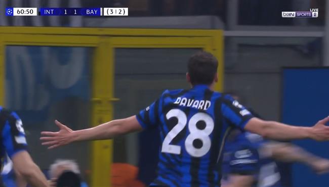 هدف بافارد في مرمي بايرن ميونخ بدوري ابطال اوروبا