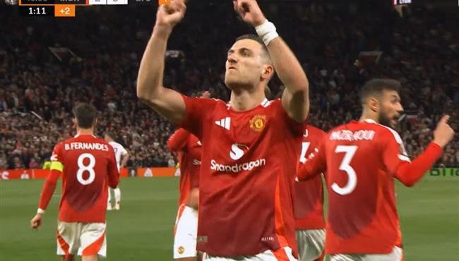 هدف دالوت في مرمي ليون بالدوري الاوروبي