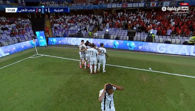 هدف الجزيرة الاول العالمي في مرمي شباب الاهلي بكأس الامارات