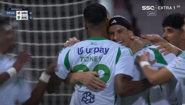 اهداف مباراة الاهلي والوحدة 3 2 الدوري السعودي