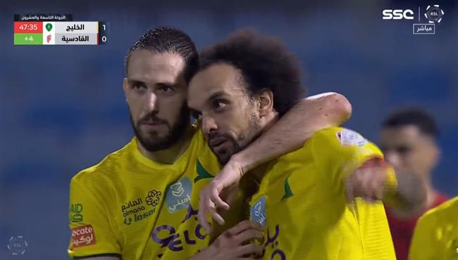 اهداف مباراة الخليج والقادسية 1 1 الدوري السعودي