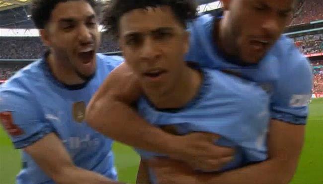 هدف مانشستر سيتي الاول في مرمي نوتينجهام فورست بنصف نهائي كاس الاتحاد الانجليزي