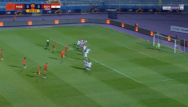 إلياس بومسعودي كاد ان يسجل هدف رائع امام مصر بكأس امم افريقيا للشباب تحت 20 عام