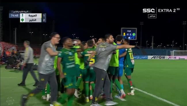 اهداف مباراة الخليج والعروبة 2 1 الدوري السعودي