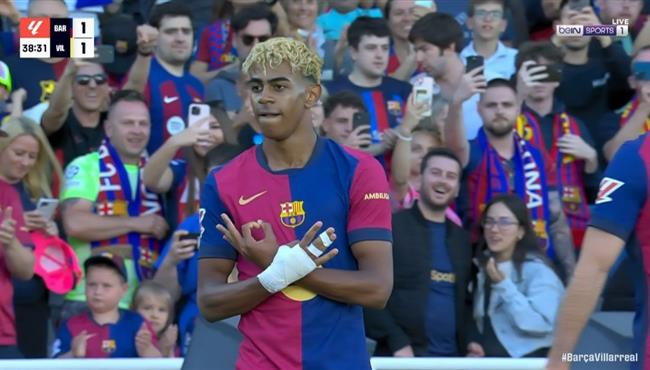 هدف لامين يامال العالمي في مرمي فياريال بالدوري الاسباني