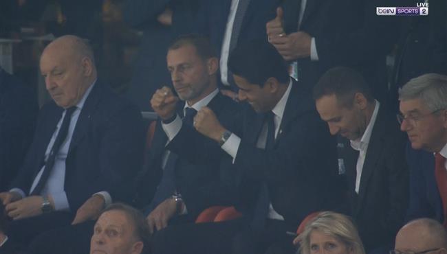 شاهد ماذا فعل ناصر الخليفي بعد خماسية باريس امام انتر ميلان في نهائي دوري ابطال اوروبا