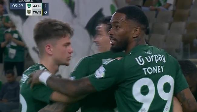 هدف الاهلي الاول في مرمي التعاون بالدوري السعودي