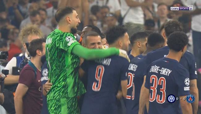 فرحه هستيريه للاعبي باريس سان جيرمان بعد التتويج بدوري ابطال اوروبا