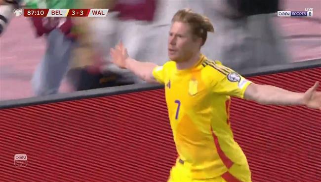 هدف دي بروين القاتل في مرمي ويلز بتصفيات كأس العالم