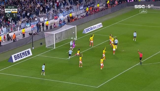 هدف الارجنتين الملغي في مرمي كولومبيا بتصفيات كأس العالم
