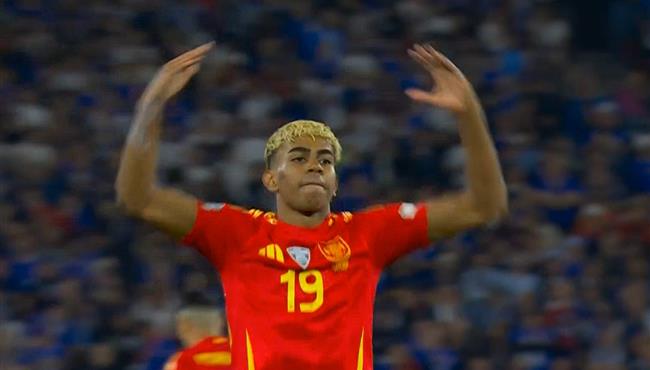 هدف لامين يامال الاول في مرمي فرنسا بنصف نهائي دوري الامم الاوروبية