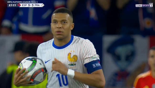 هدف فرنسا الثالث في مرمي اسبانيا بنصف نهائي دوري الامم الاوروبية