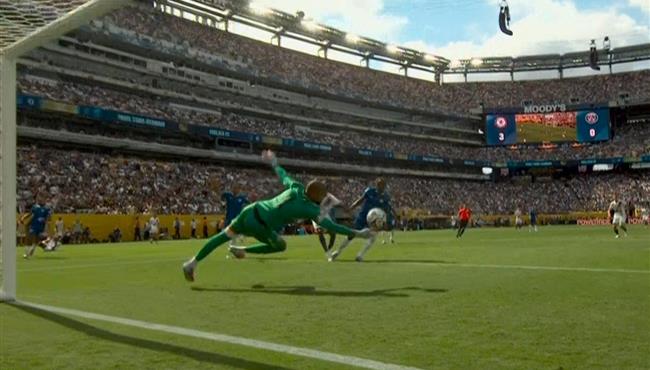 عثمان ديمبلي كاد ان يسجل هدف امام تشيلسي لولا تألق سانشيز في نهائي كأس العالم للأندية