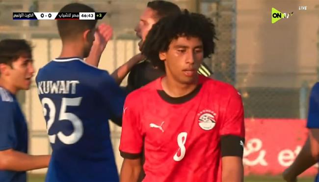 احمد خالد كباكا يهدر ركلة جزاء امام الكويت الاولمبي مباراة ودية