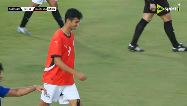 هدف مصر الثالث امام الكويت الاولمبي مباراة ودية