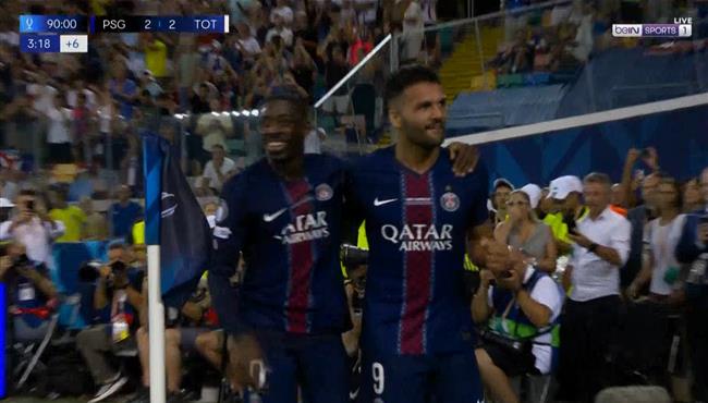 هدف تعادل باريس سان جيرمان القاتل مع توتنهام 2 2 كأس السوبر الأوروبي