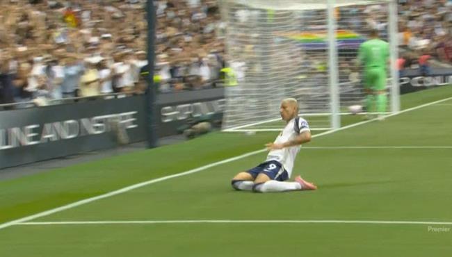 هدف توتنهام الاول في مرمي بيرنلي ريتشارليسون