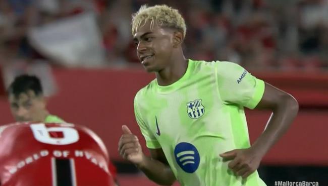 هدف لامين يامال الرائع في مرمي ريال مايوركا بالدوري الاسباني