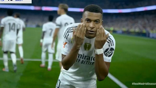 هدف مبابي في مرمي اوساسونا بالدوري الاسباني