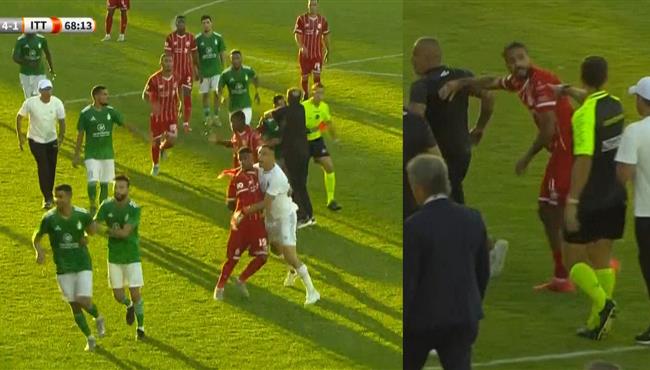 في حضور كهربا خناقة شوارع واشتباك بالايدي بين لاعبي الاتحاد واهلي طرابلس بالدوري الليبي