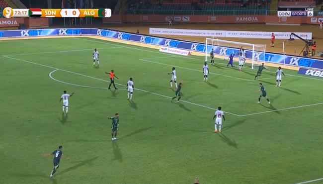 هدف تعادل الجزائر مع السودان بكاس امم افريقيا للمحليين