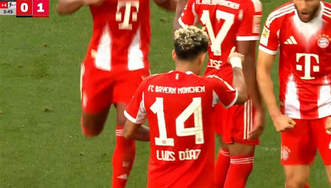 هدف لويز دياز في مرمي اوجسبورج بالدوري الالماني