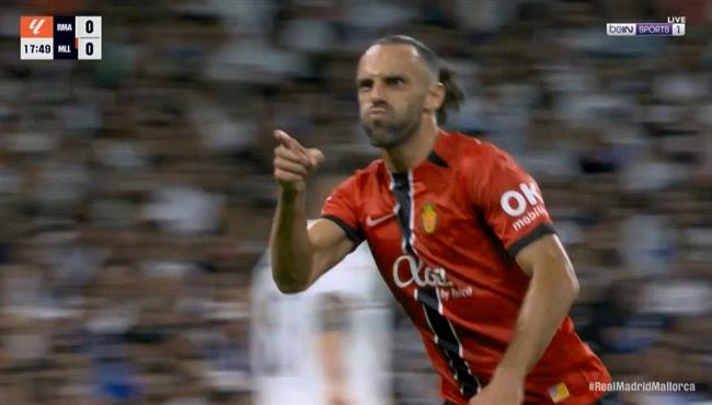 هدف ريال مايوركا الاول في مرمي ريال مدريد بالدوري الاسباني