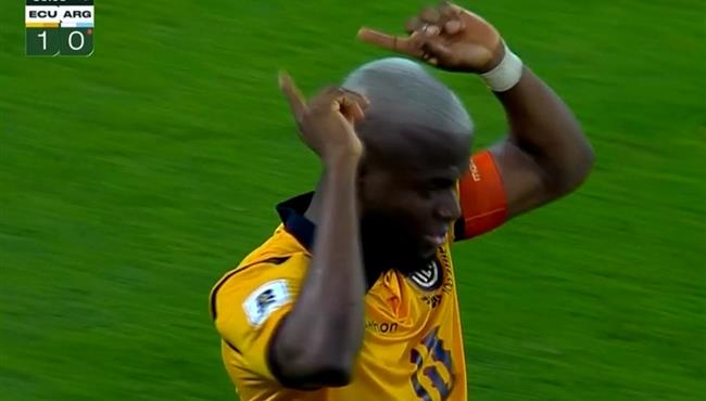 هدف الاكوادور الاول في مرمي الارجنتين بتصفيات كاس العالم