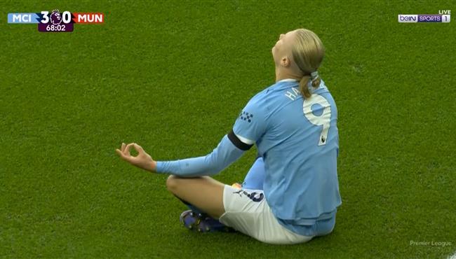 هدف هالاند الثاني في مرمي مانشستر يونايتد بالدوري الانجليزي