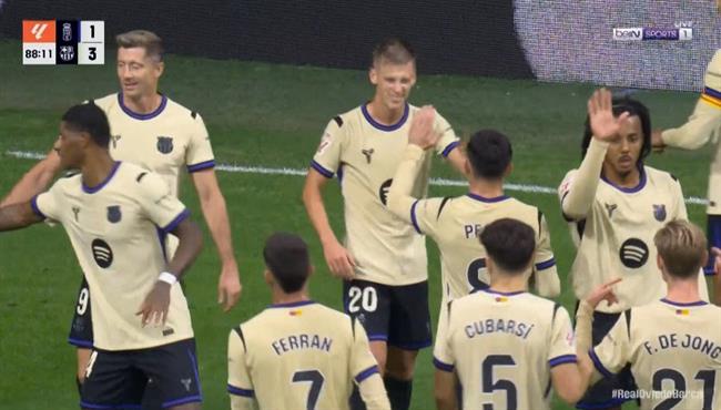 هدف برشلونة الثالث في مرمي ريال اوفيدو بالدوري الاسباني