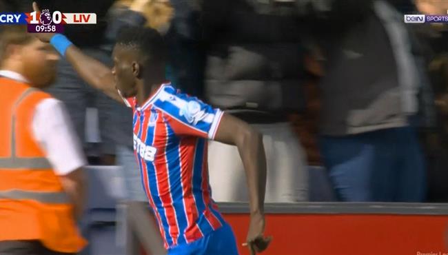هدف كريستال بالاس الاول في مرمي ليفربول بالدوري الانجليزي