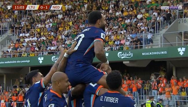 هدف هولندا الاول في مرمي لتوانيا بتصفيات كأس العالم