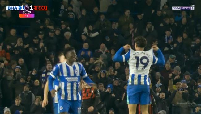 اهداف مباراة برايتون وبورنموث 1 1 الدوري الانجليزي