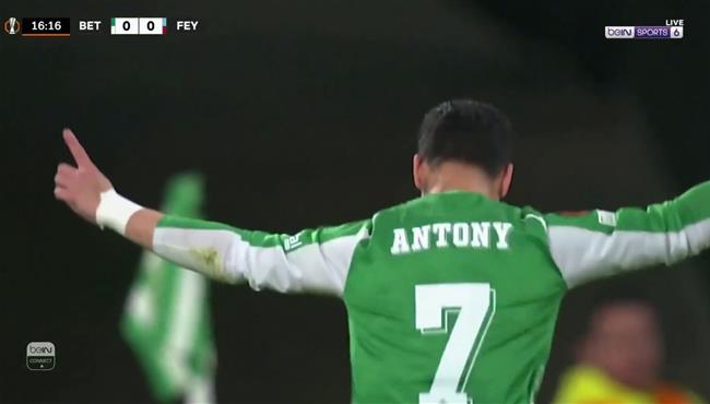 هدف انتوني العالمي في مرمي فينورد بالدوري الاوروبي