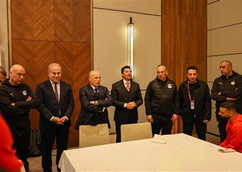 صور أشرف صبحي وهاني أبو ريدة يهنئان منتخب مصر بالتأهل لدور الـ8 في كأس أمم إفريقيا