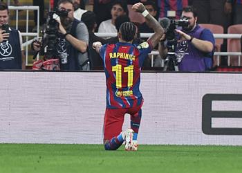 فيديو رافينها يسجل هدف برشلونة الخامس أمام أتلتيك بلباو في السوبر الإسباني