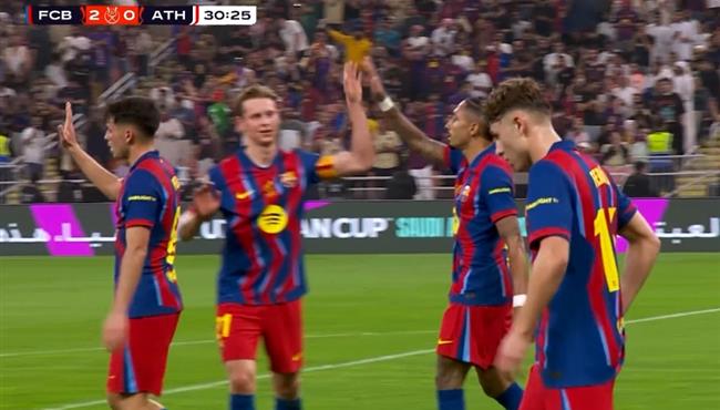 هدف فيرمين لوبيز في مرمي اتلتيك بلباو بكأس السوبر الاسباني