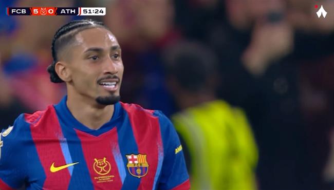 هدف رافينيا الثاني في مرمي اتلتيك بلباو بكأس السوبر الاسباني